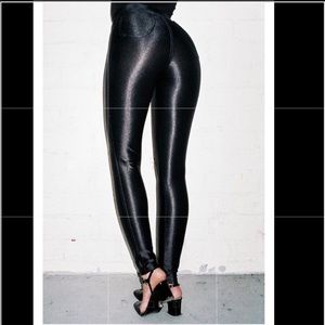 American Apparel black high waisted disco pants